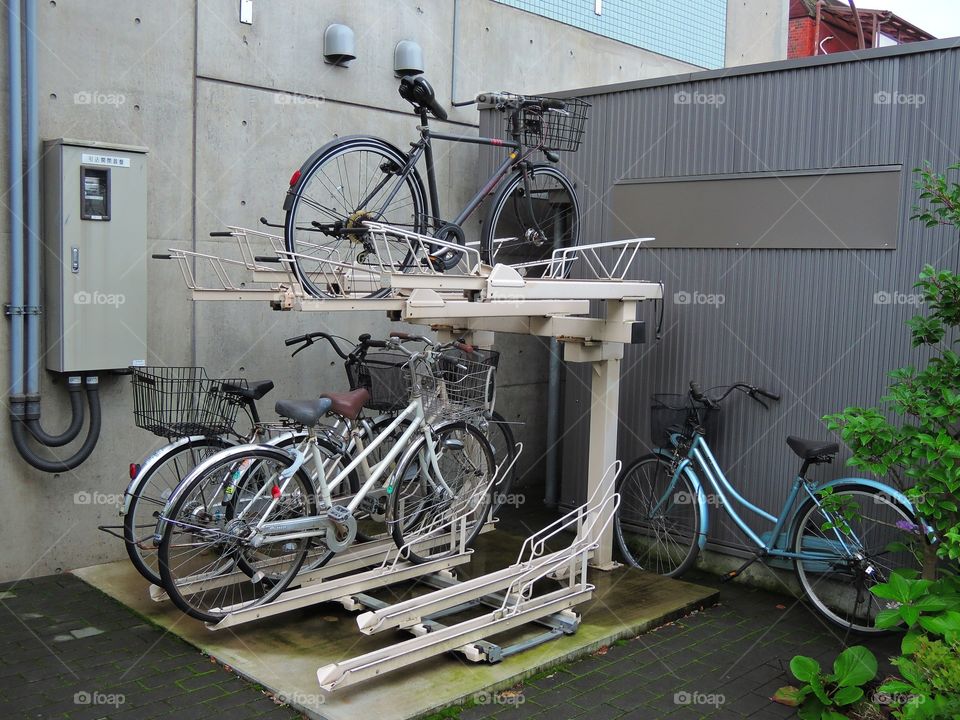 bicycle parking, Japan