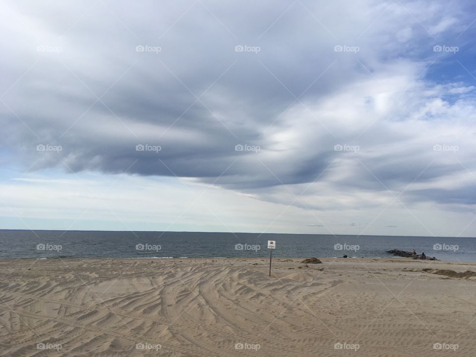 Pretty clouds on the beach.