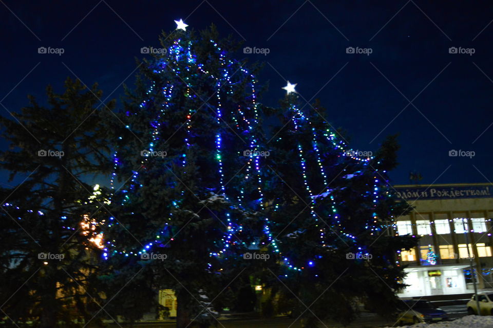 New year, Christmas, winter, holiday, gerljandy, lights, light bulbs, background, Christmas tree,