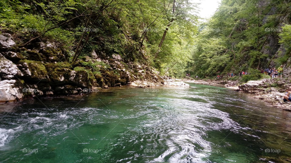 Clear green river
