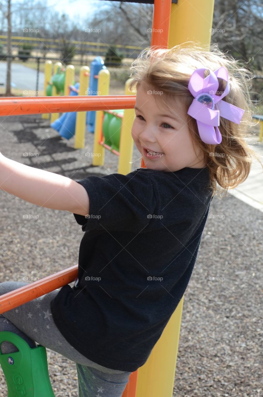 Climbing at the park 