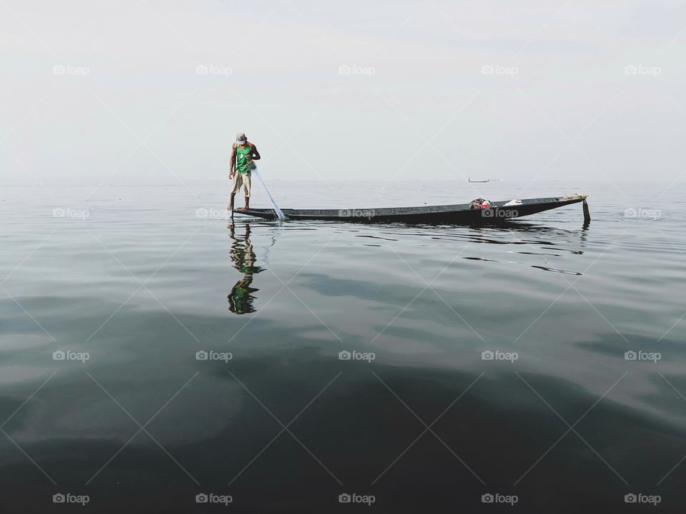 Fisherman on a boat