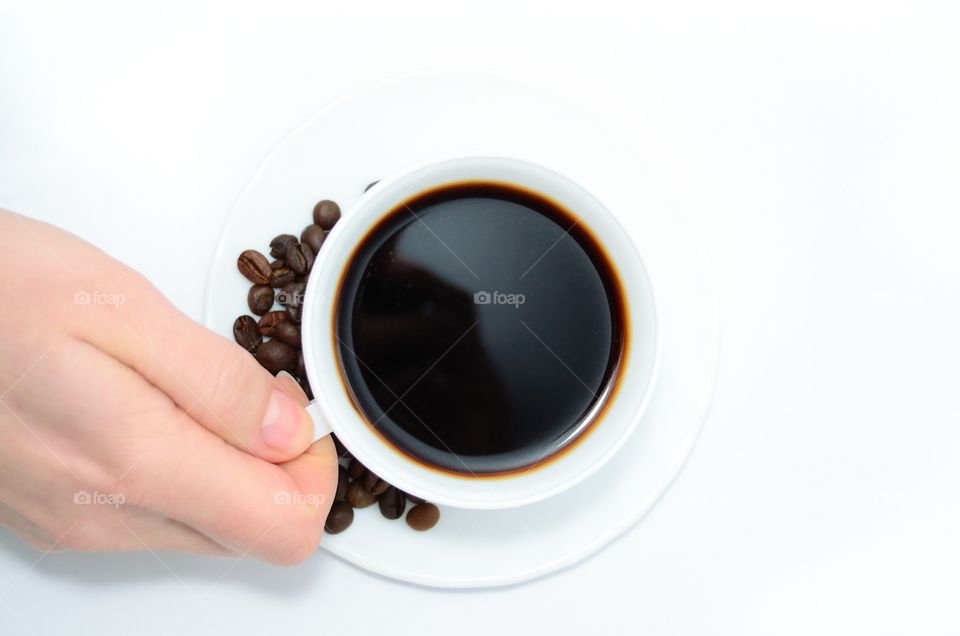 Morning black coffee