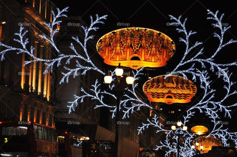 Christmas lights in London 