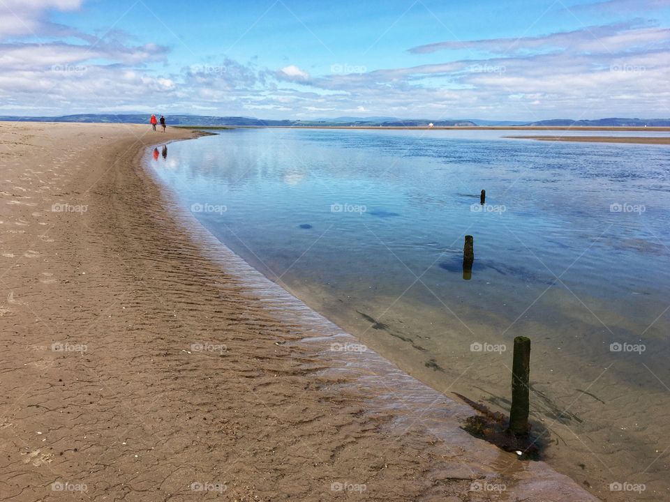 The beach at Nairn Scotland .. Sea is so clear it’s an unspoilt beauty .. not seen in this photo is Culbin forest to the left of this image .. a village is buried due to a sand storm in the 1700’s !!! Worth a visit 