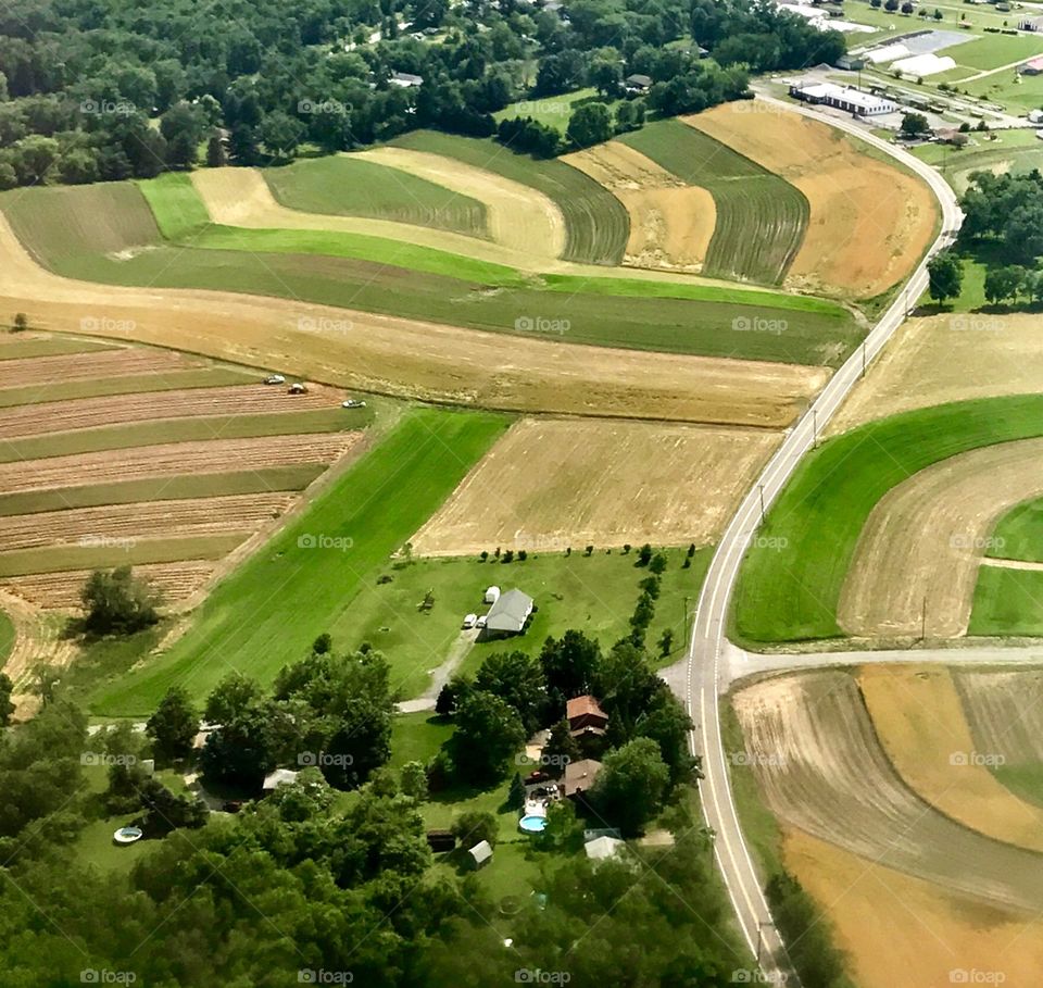 Countryside, farmland during the summer 