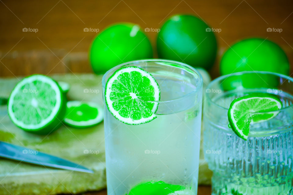 Close-up of lime juice