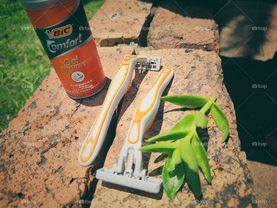 Shaving cream and razors