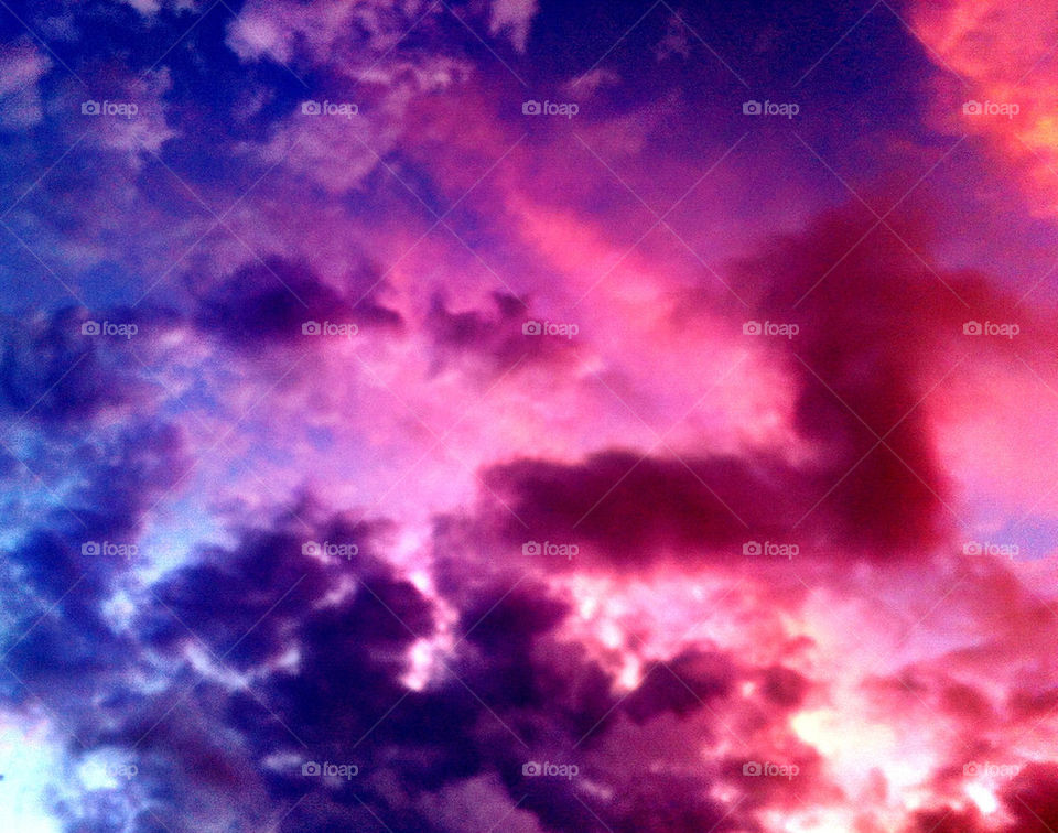 Colorful clouds in the sky