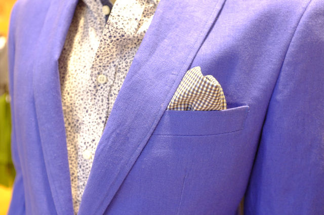 fashion blue vintage suit by lexlebeur