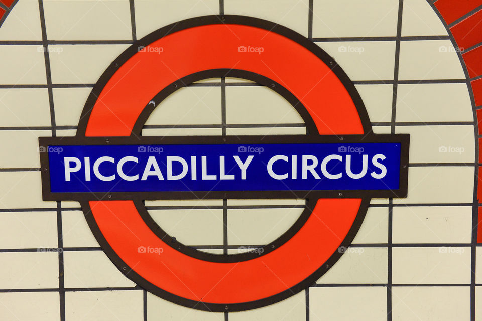Subway station Piccadilly Circus in London.