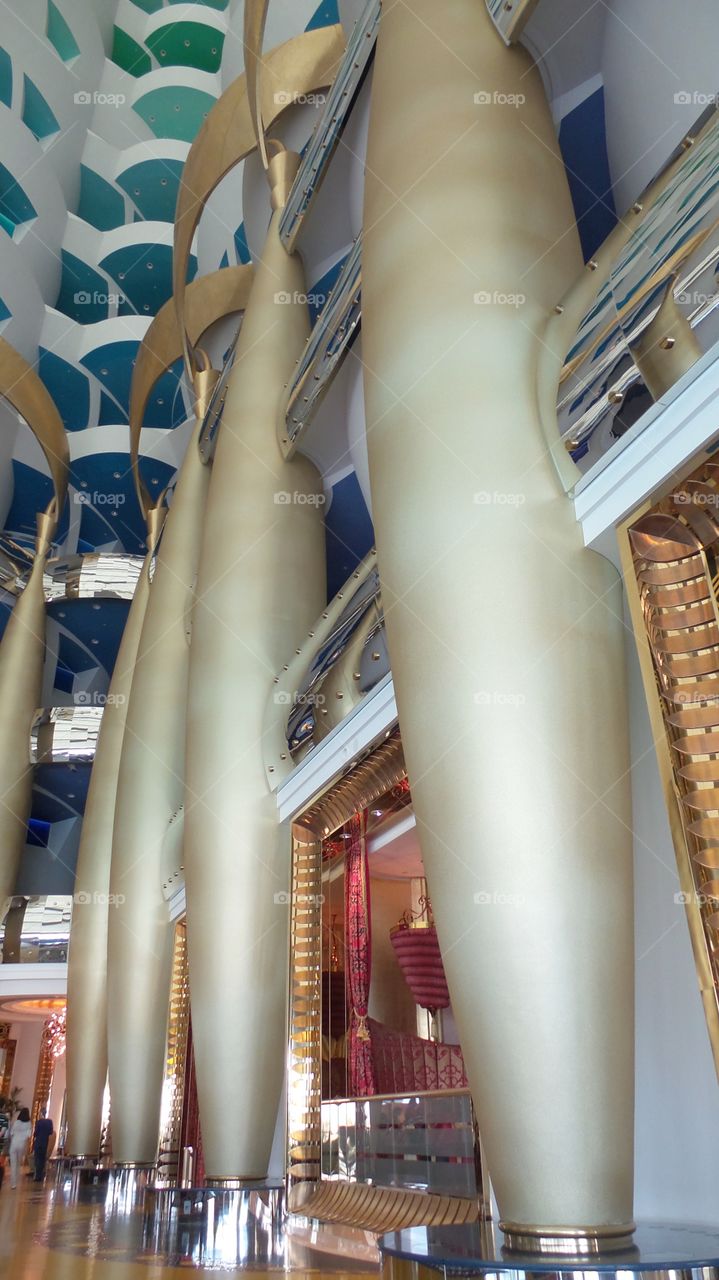 Inside of the most luxurious hotel Burj Al Arab
