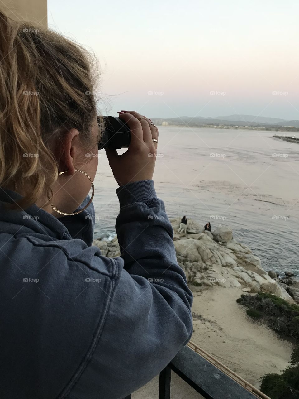 Looking out to see what marine life I can spot from our room. I swear I saw an otter somewhere. 