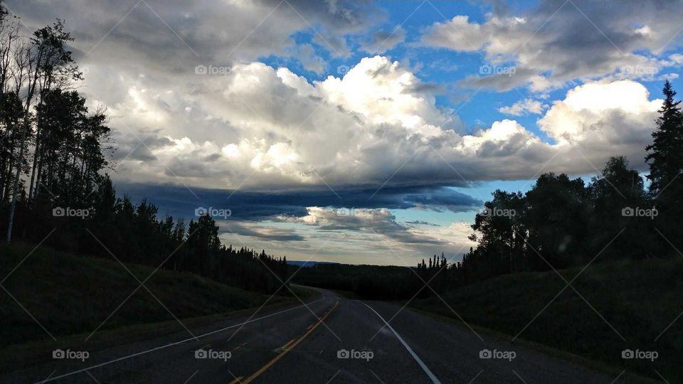 Glorious clouds make a captivating evening sky in British Columbia.