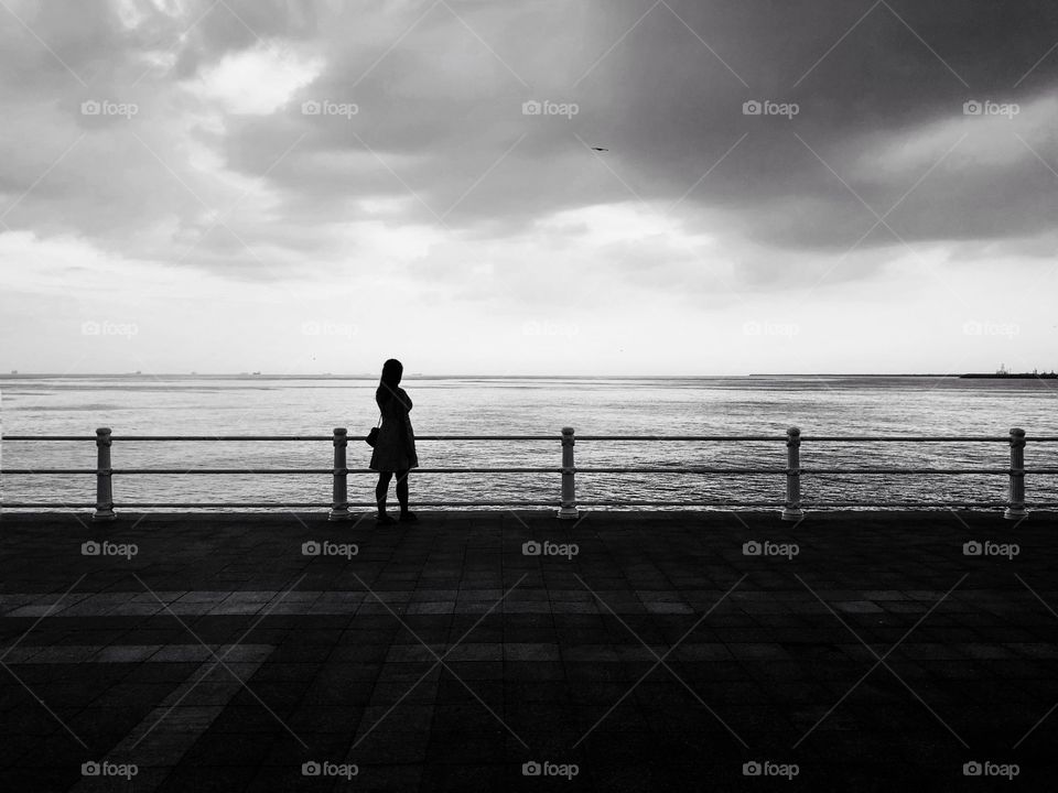 Woman on the pier