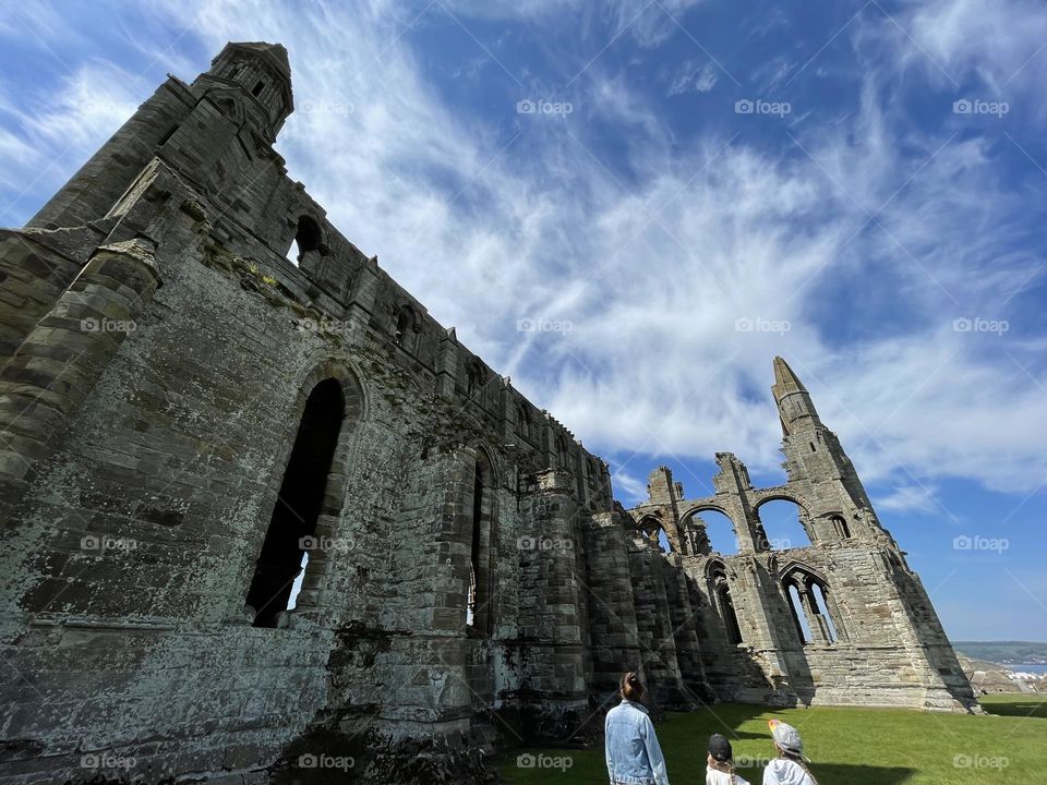 Inside Whitby abbey 