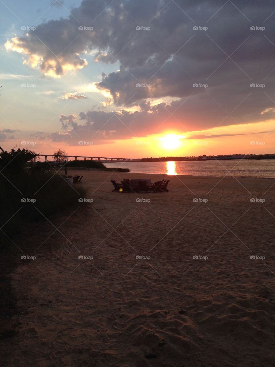 Sunset on Lake Charles