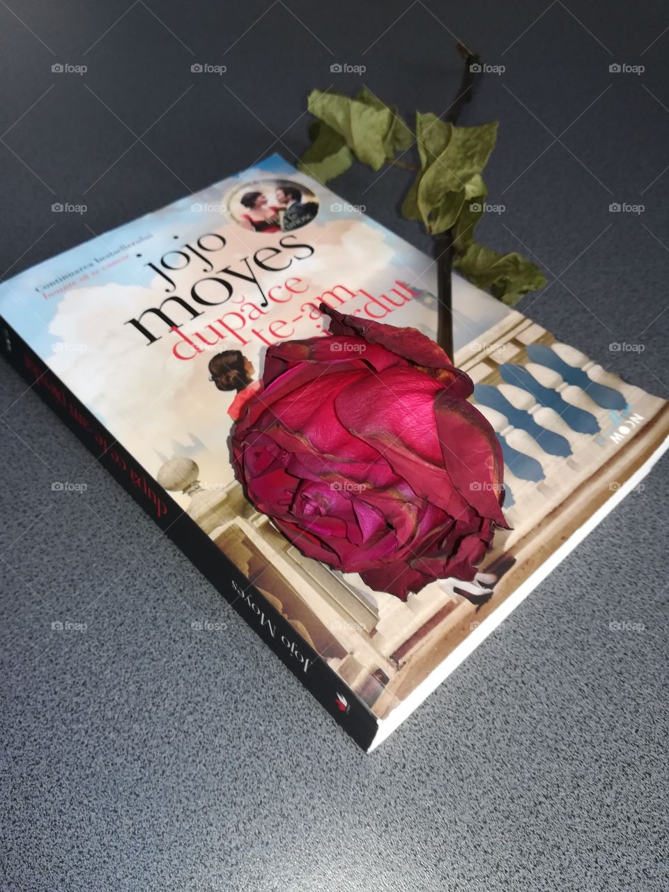 Red rose on a book 