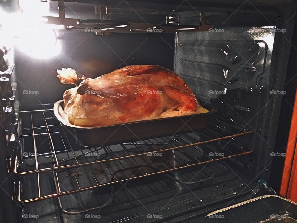 Turkey in the oven