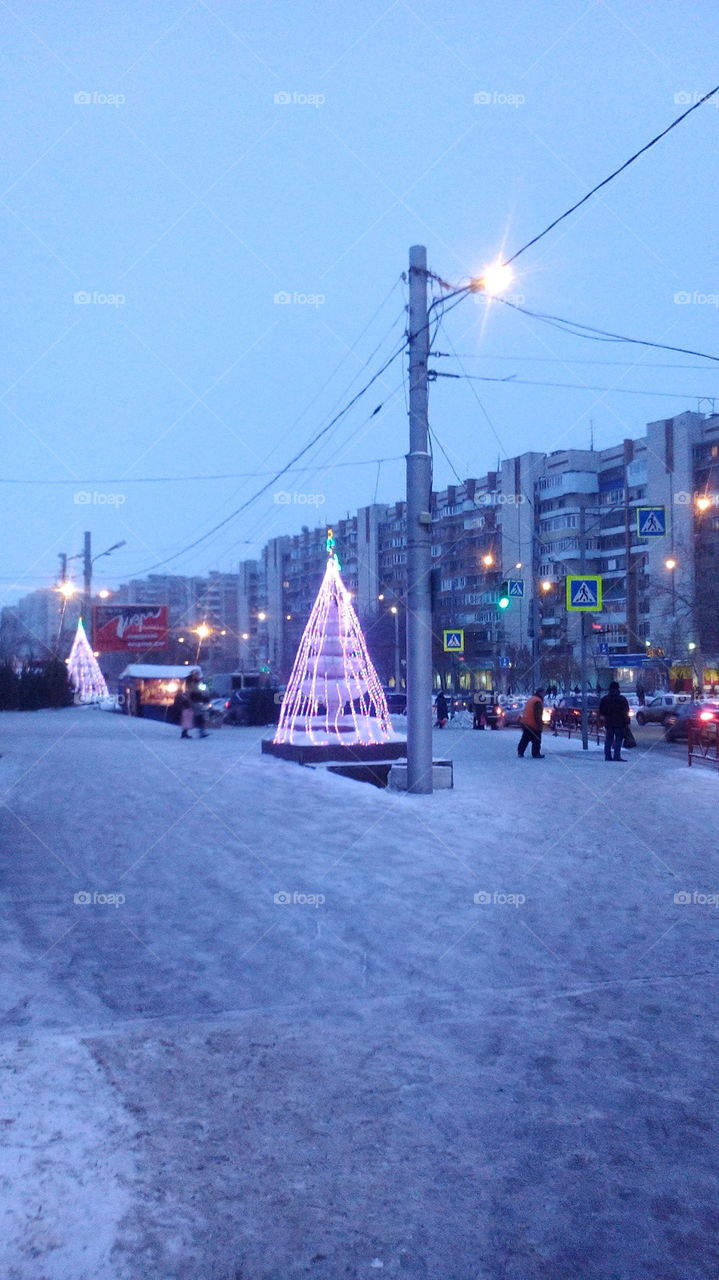 Christmas decoration in Samara, Russia