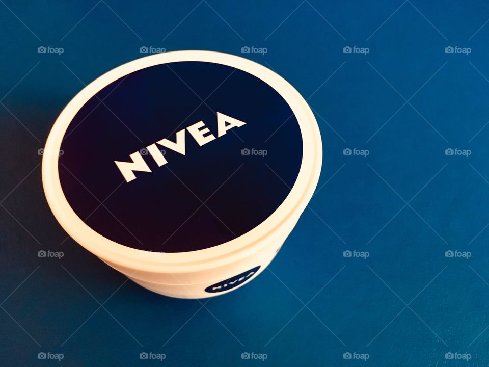 Nivea on blue background