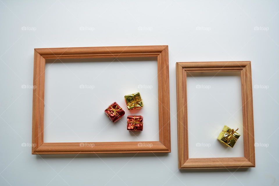 art and craft frames on a white abstract background