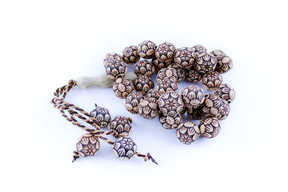 Rosary isolated background