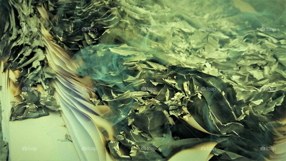 burning paper