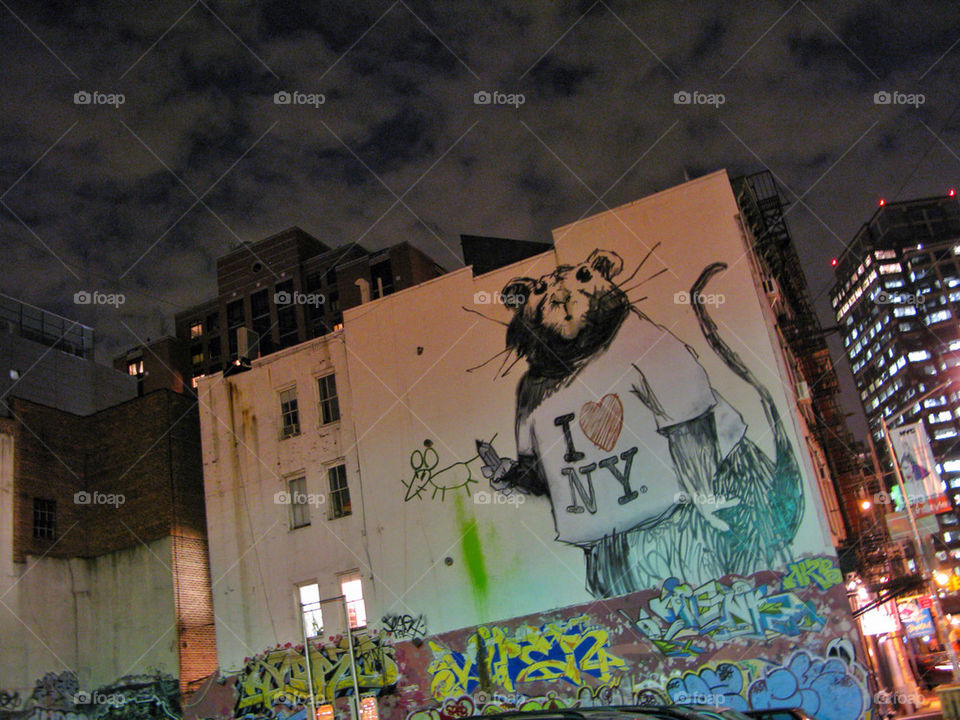 sky graffiti city wall by javidog