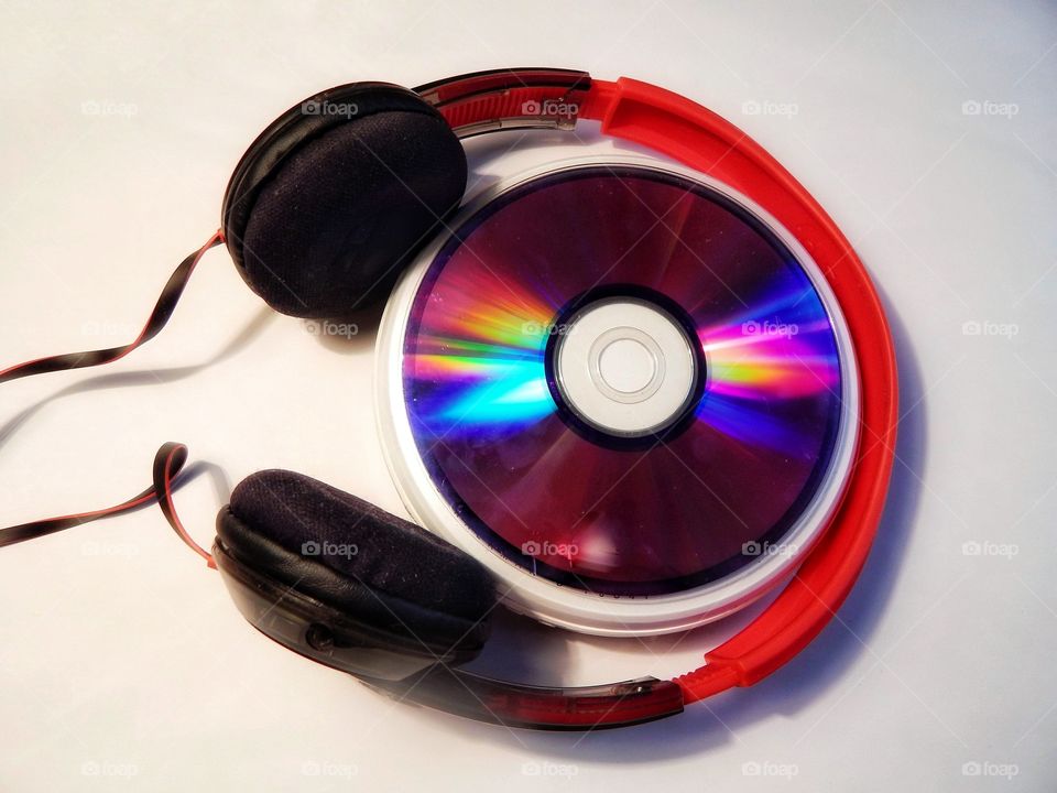 Headphones And Compact Disc Player