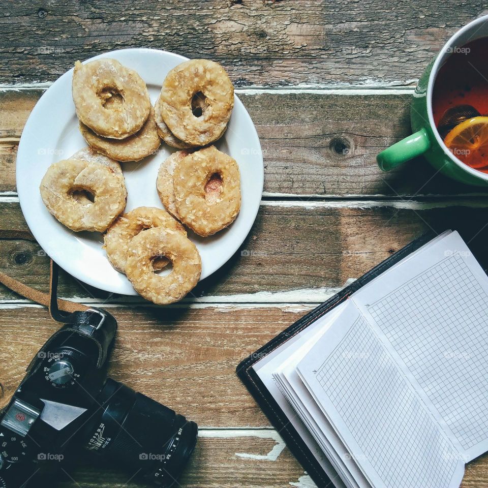 on cold days you can warm up with hot tea and delicious food