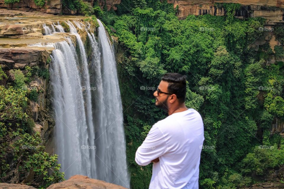 It's good to watch waterfall in hot summer