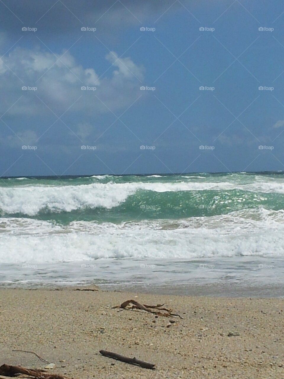 Waves crashing Sebastian beach