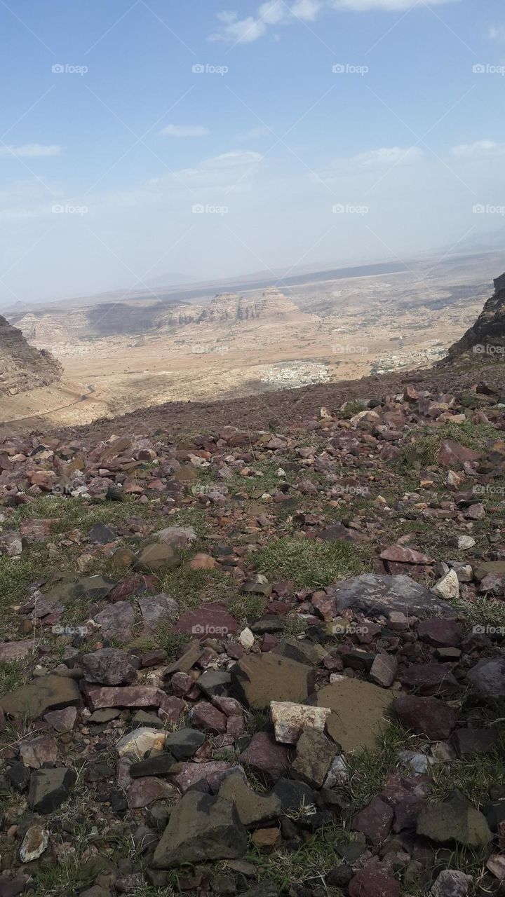 my beautiful country .. Yemen .. Kawkaban mountains .. charming views .. I couldn't reach the ancient castle "Alhisn" it's too high .. I love my country Yemen!