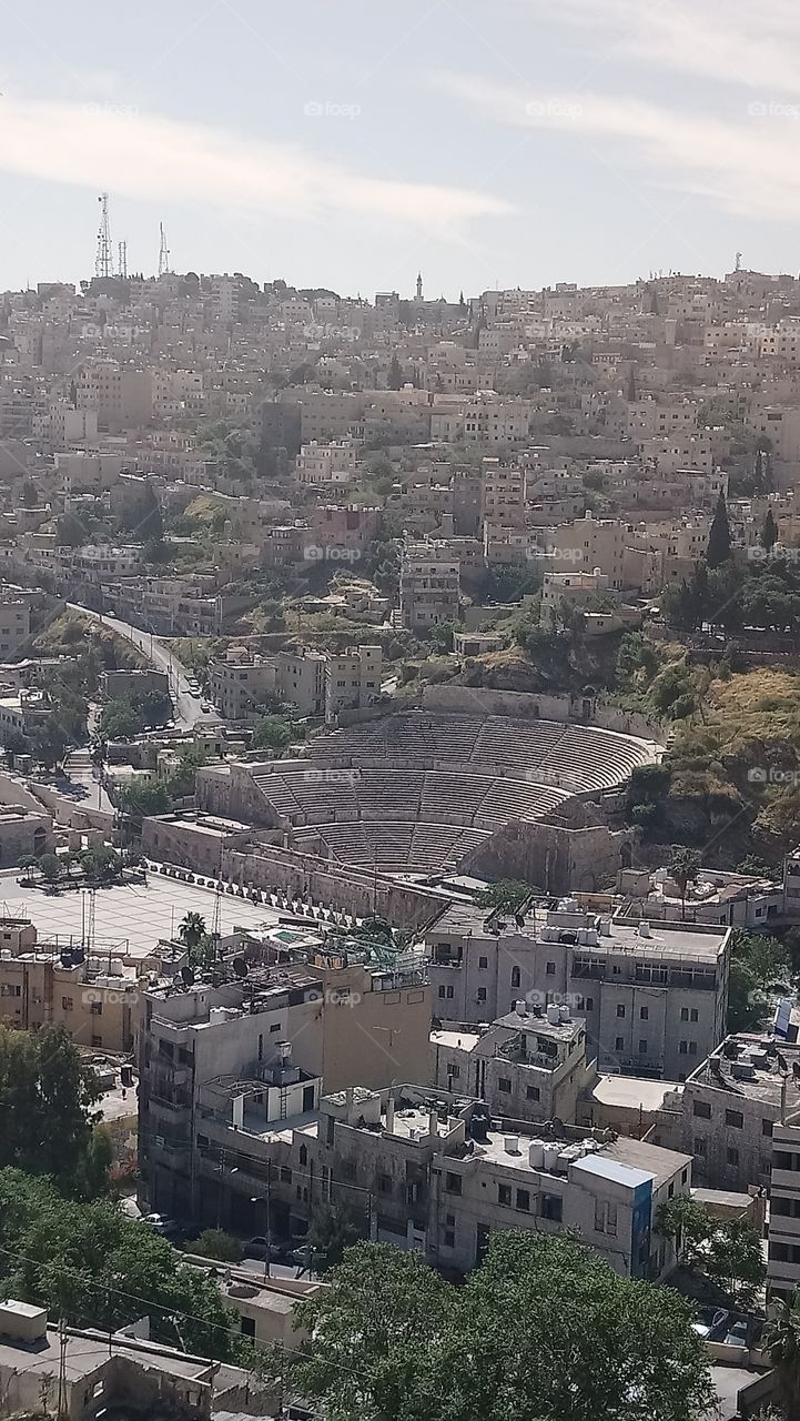 Looking down into Amman