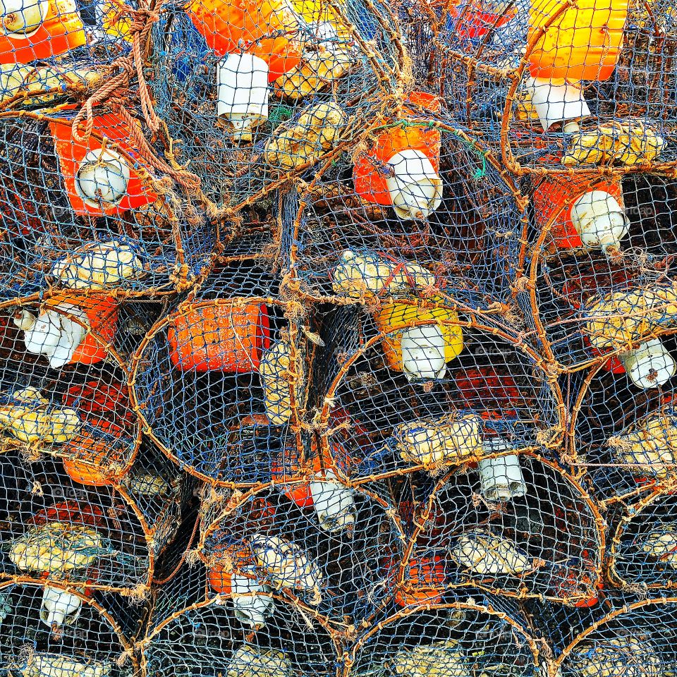 Close-up of fishing net