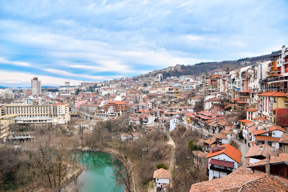 View of town of the city of Veliko Tarnovo