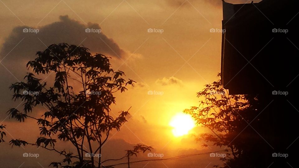 beautiful sunset at Rizal Philippines