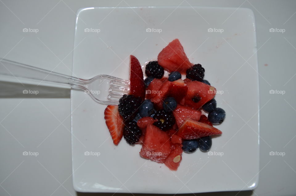 Dessert - Strawberries, Watermelon, Blackberries & Blueberries