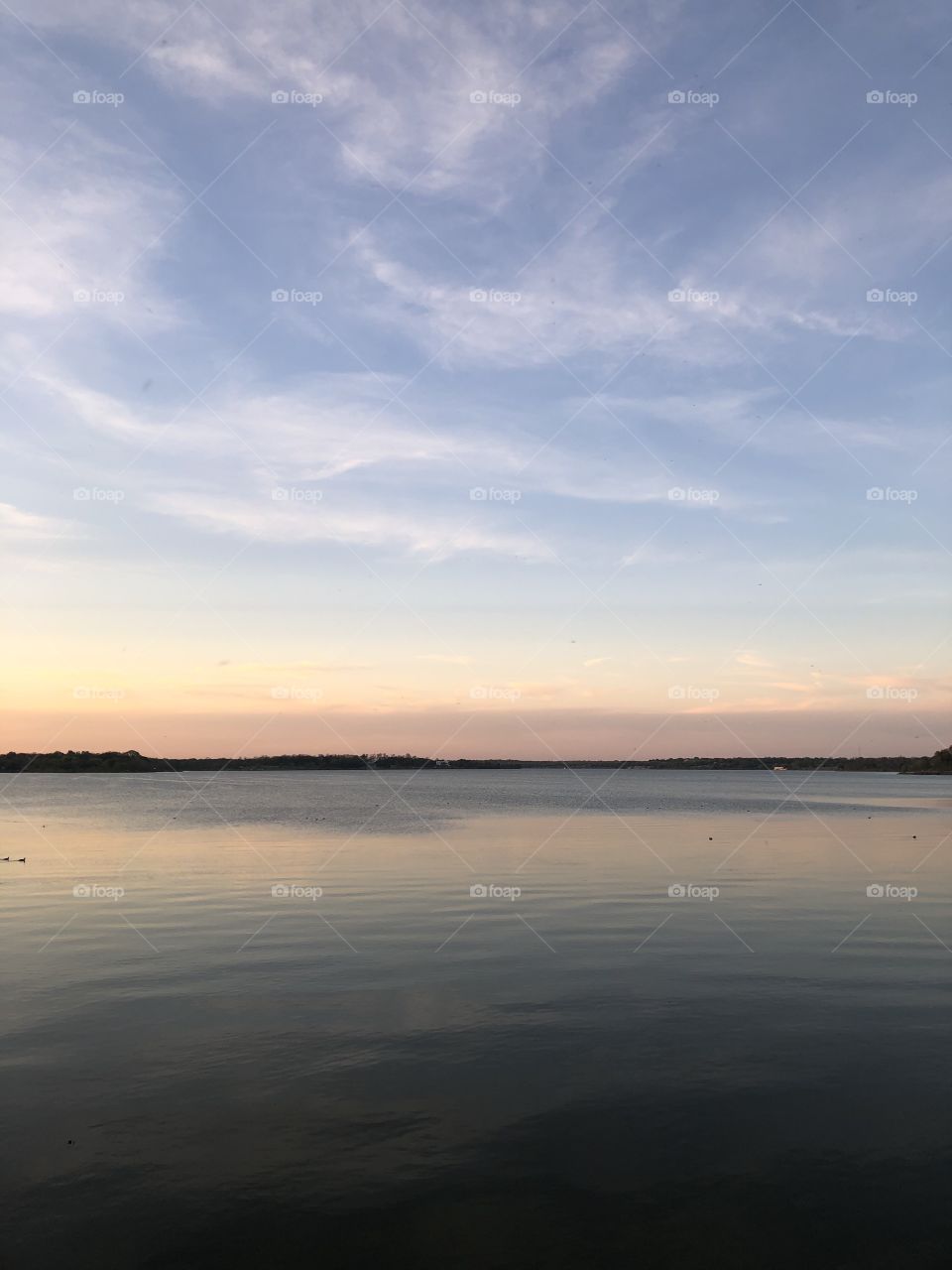 Texas sunset on a lake