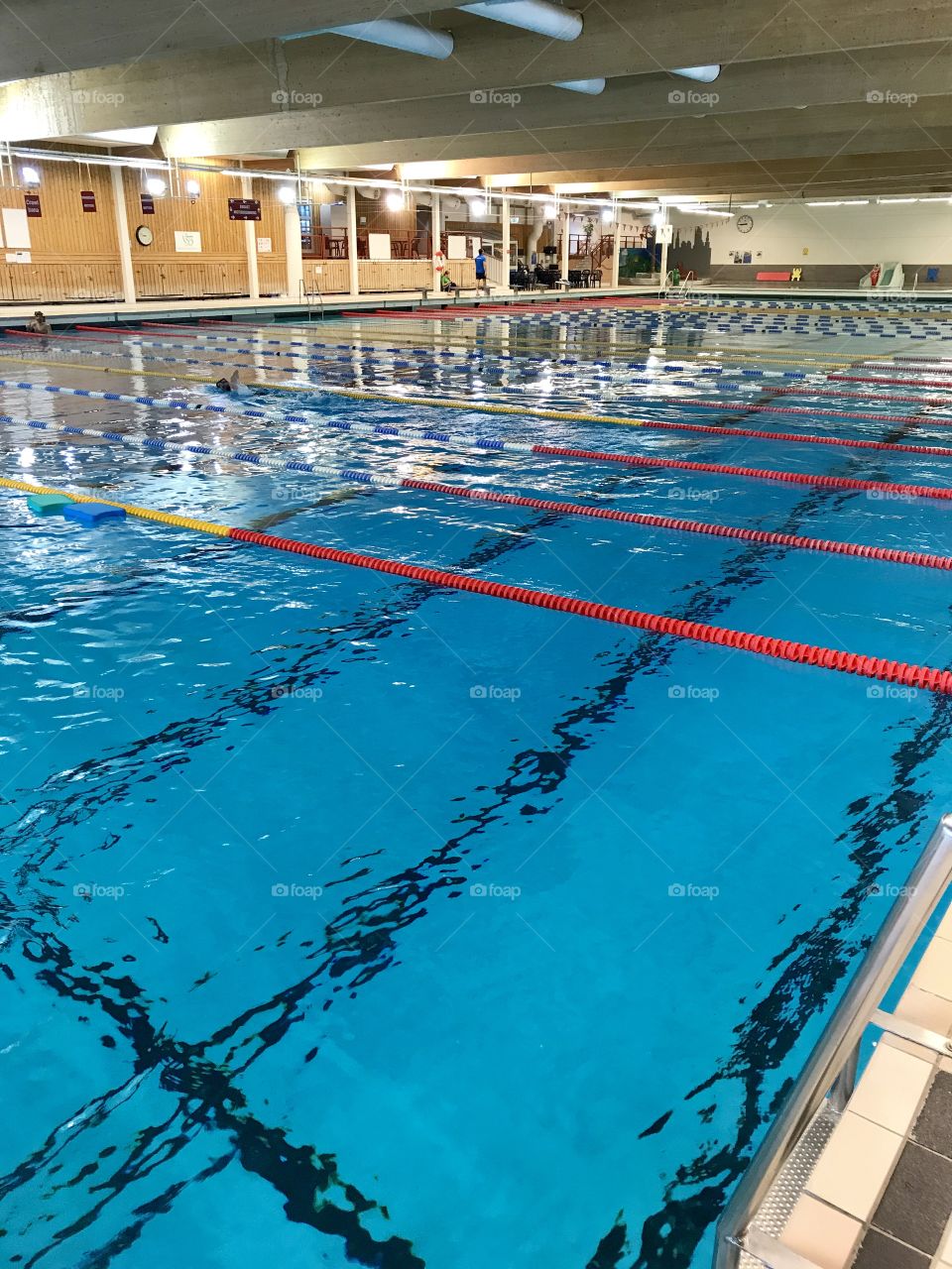 Swimming pool with lanes