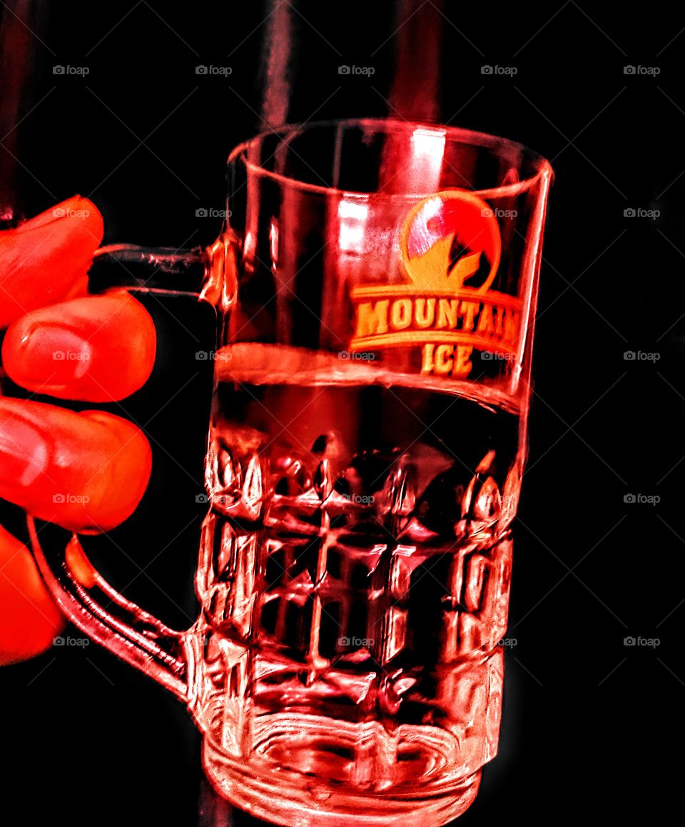 Distilled water in glass