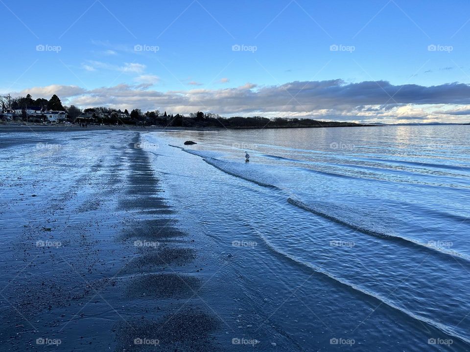 Low tide on the beach