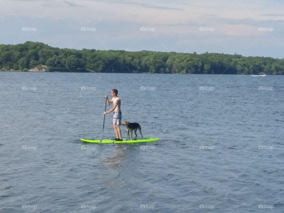 Puppy & Hubby Go Standup Paddle Boarding