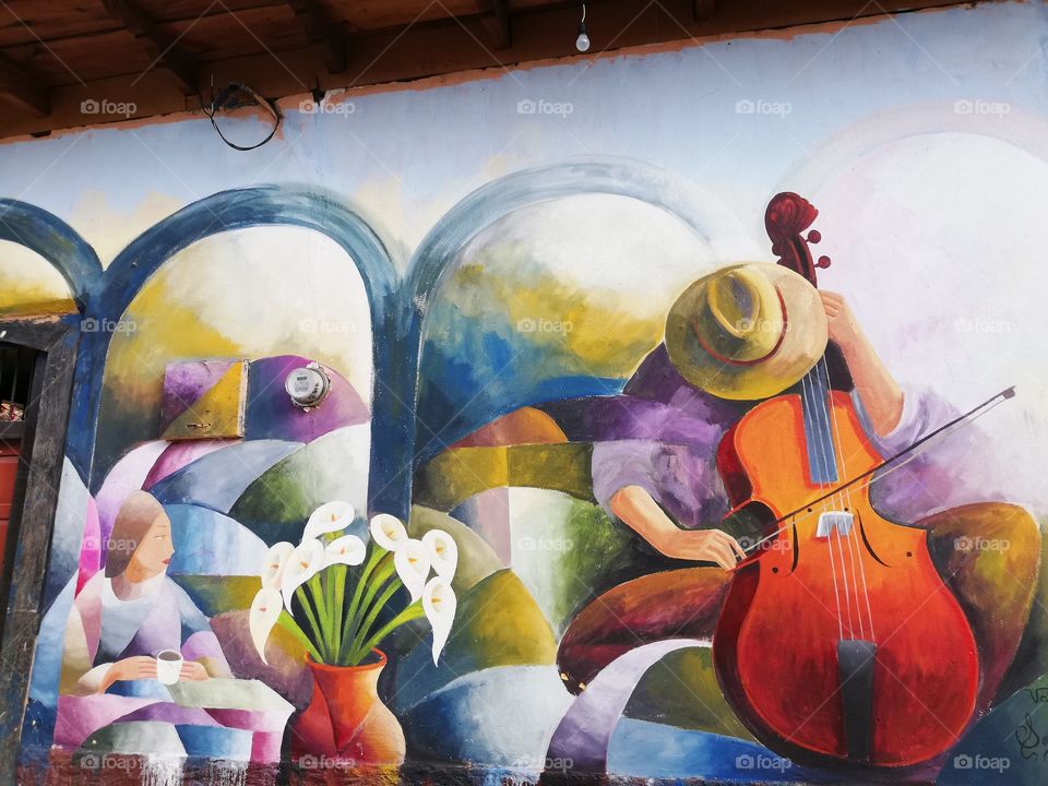 Wall painting, Cantarranas Honduras