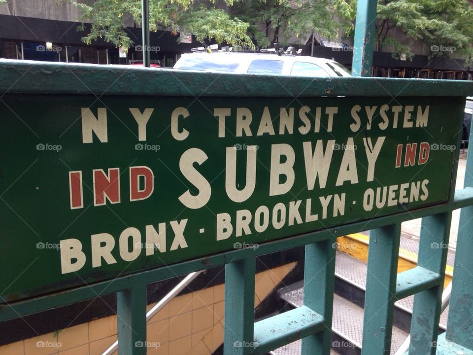 Old subway sign