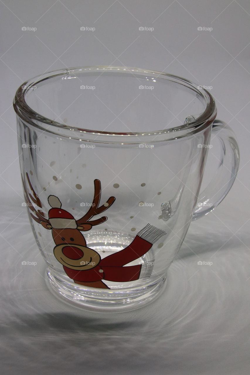 Glass Christmas mug