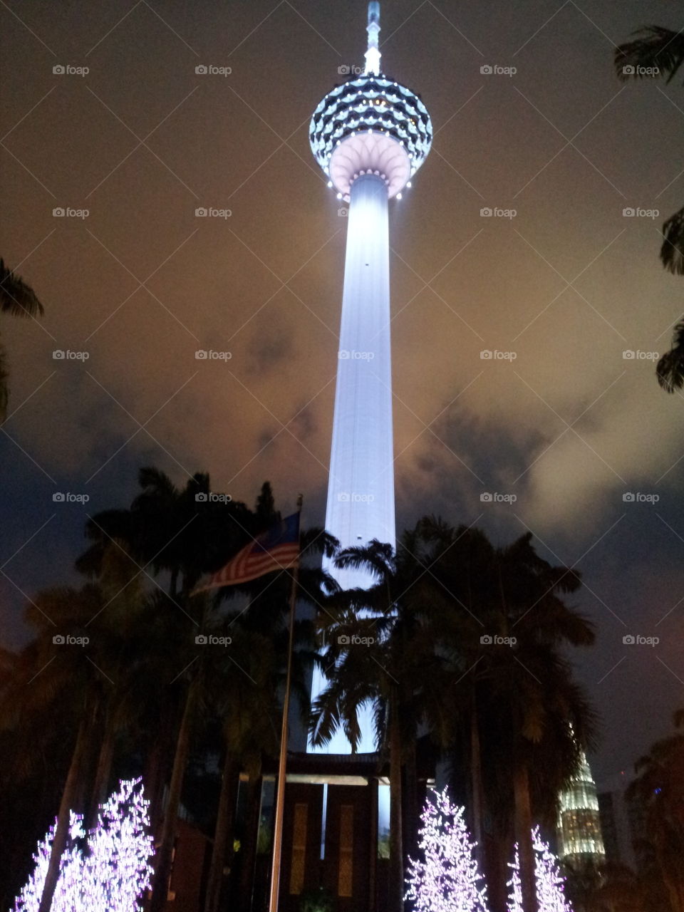 The lighting tower. The lighting tower in Kuala Lumpur-Malaysia
