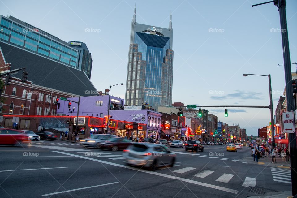 The streets of Nashville, Tennessee 