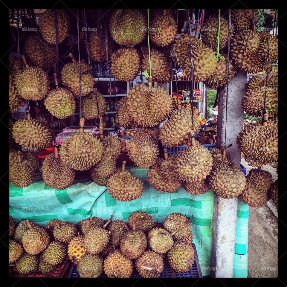 Durian . The smelly fruit - smells like hell tastes like heaven 